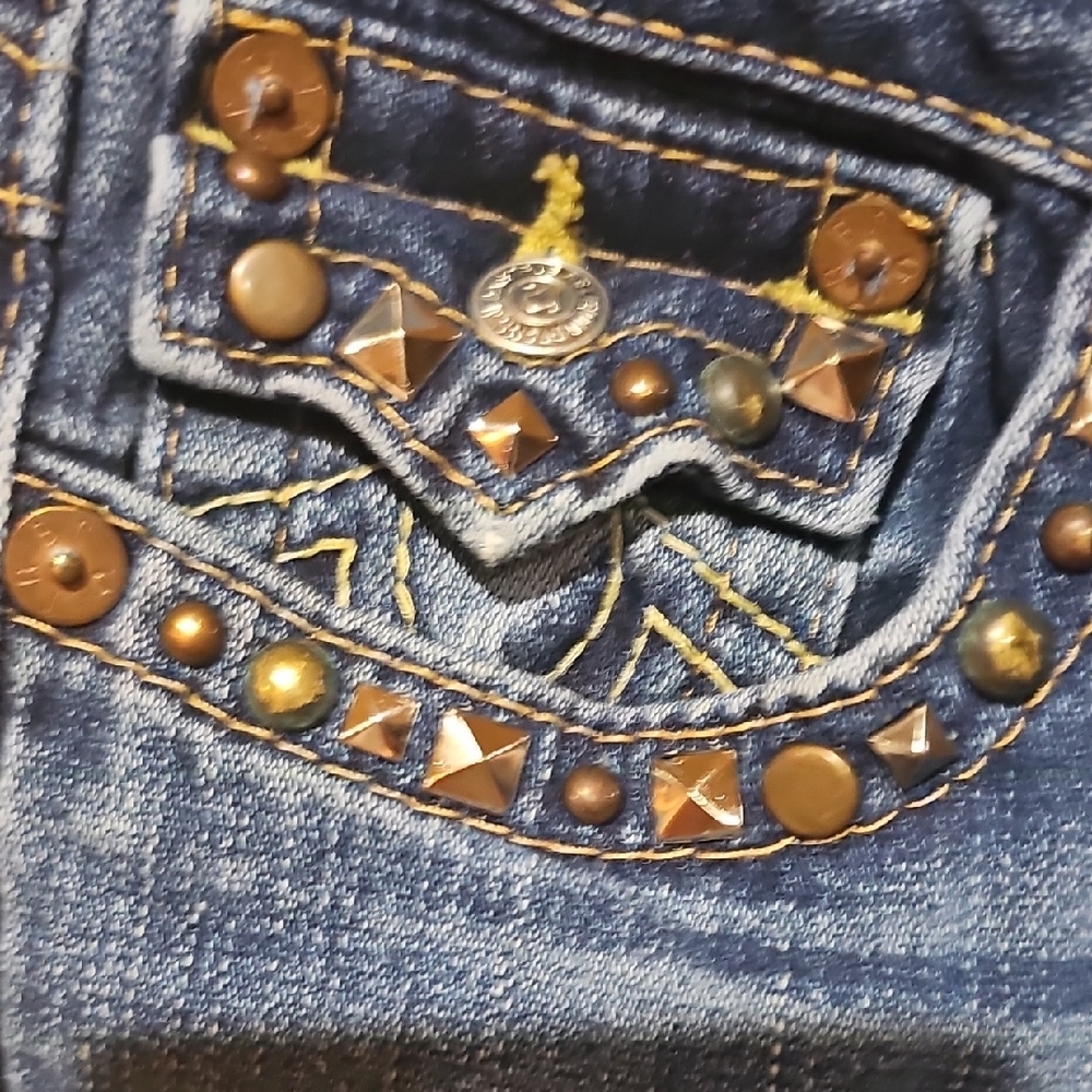 True Religion Blue Straight Leg Jeans Classic Style BILLY - Picture 6 of 9